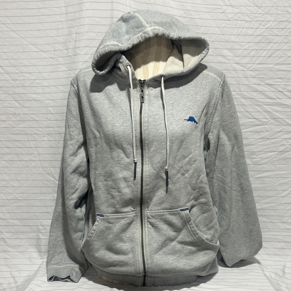 Tommy Bahama Gray Hooded Sweatshirt
